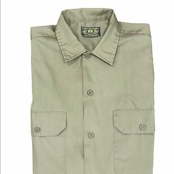 BB Brand Men’s Short Sleeve Shirt in Khaki - Picture 5 of 5